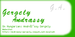 gergely andrassy business card